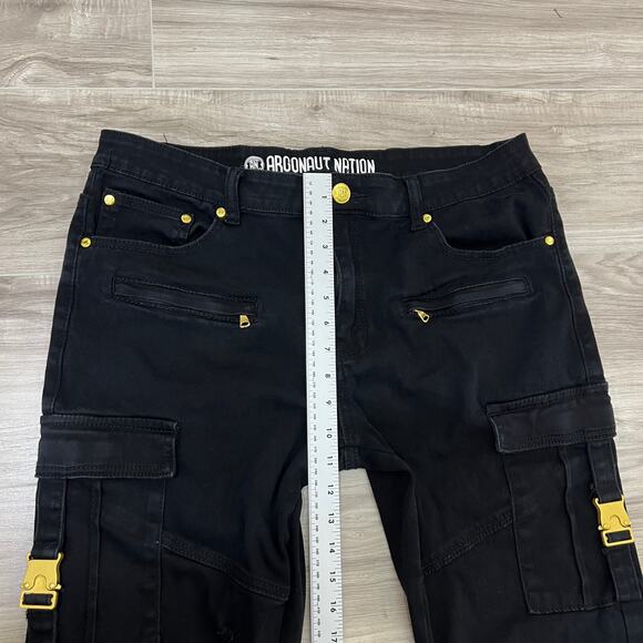 Argonaut Nation Straight Leg Cargo Black Pants Size W38 L32 - Picture 4 of 14